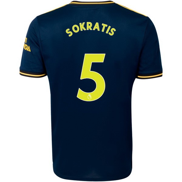 Maillot Football Arsenal NO.5 Sokratis Third 2019-20 Bleu